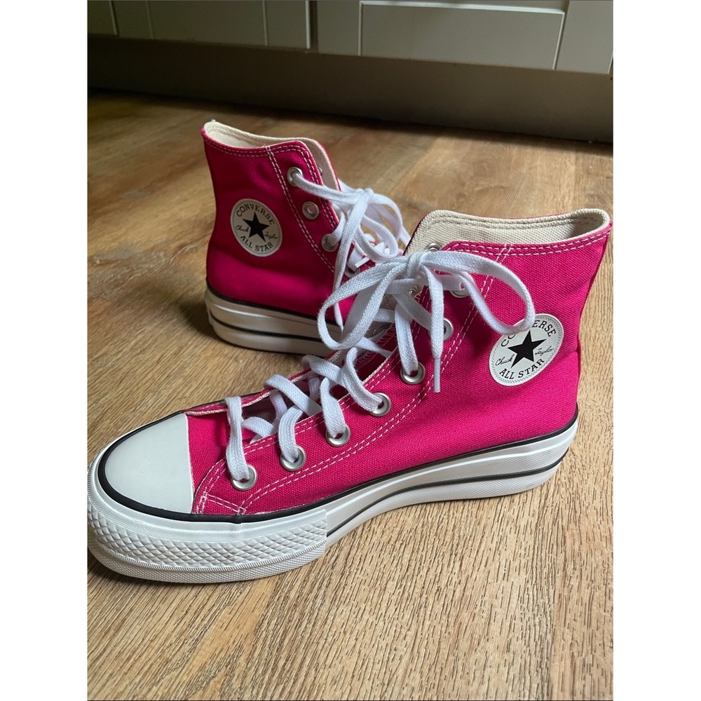 Converse Chuck Taylor All Star Lift Hi Canvas Platform Pink Women 6 Sneakers - Picture 10 of 10